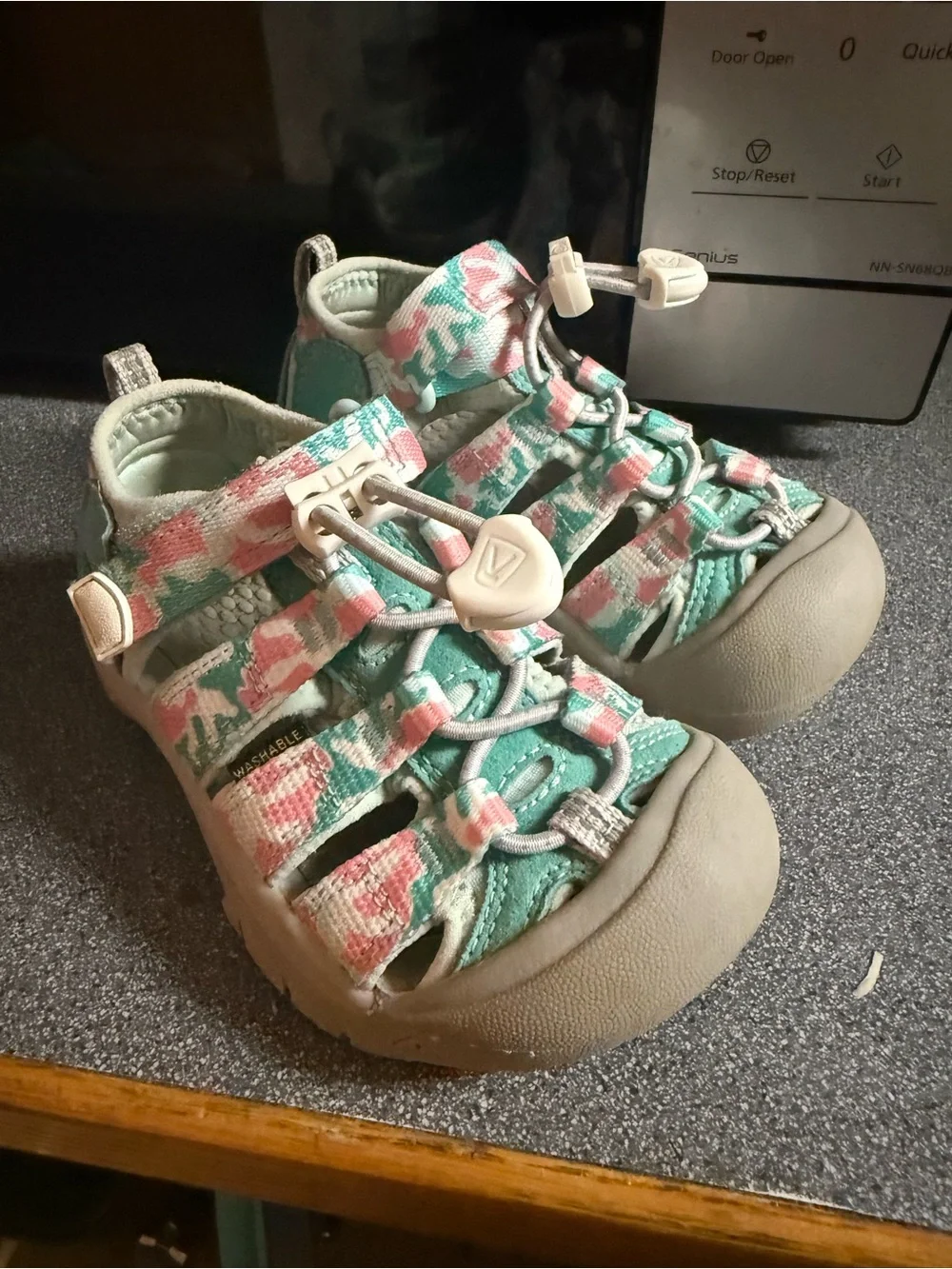 Keen Kids Sandals in Teal and Pink Floral
